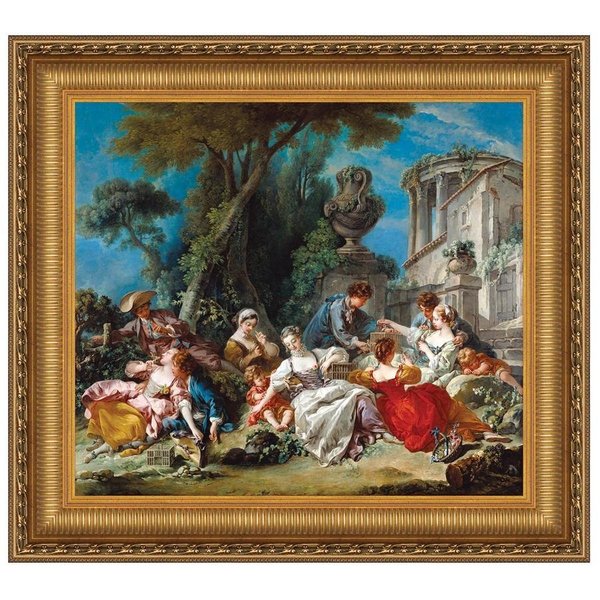 Design Toscano The Bird Catchers, 1748: Canvas Replica Painting: Small DA4861